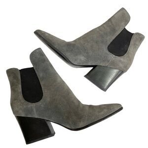 Kendall & Kylie Gray Suede Ankle Booties